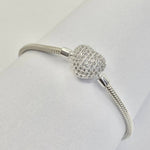 PULSEIRA PANDORA DE CORAÇAO CRAVEJADO