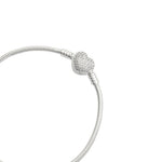 PULSEIRA PANDORA DE CORAÇAO CRAVEJADO