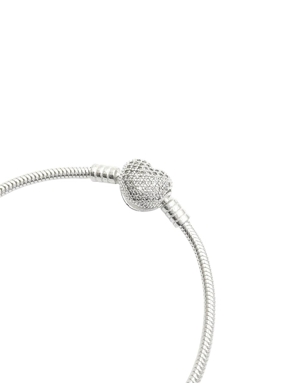 PULSEIRA PANDORA DE CORAÇAO CRAVEJADO