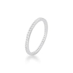 Anel de Prata Aparador Cravejado 1,5mm