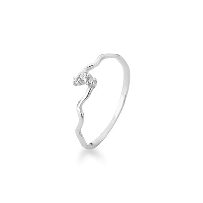 Anel Torcido Cravejado Cristal